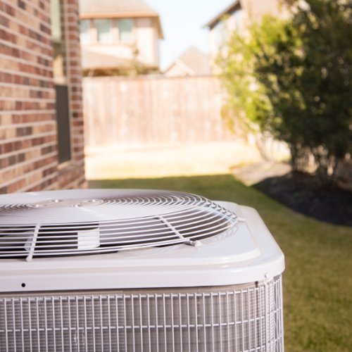 Air conditioning unit outside home in Akron Ohio