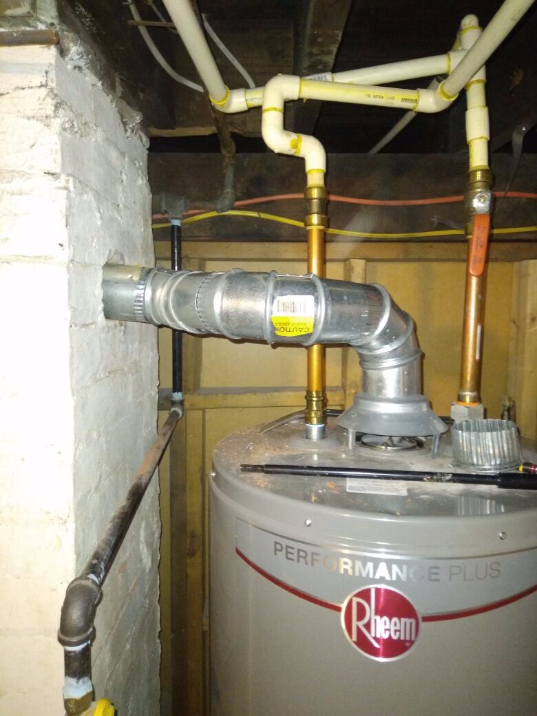 Heating flue piping repair in Akron Ohio