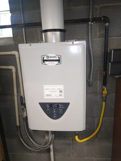 Tankless water heater installation in Akron Ohio