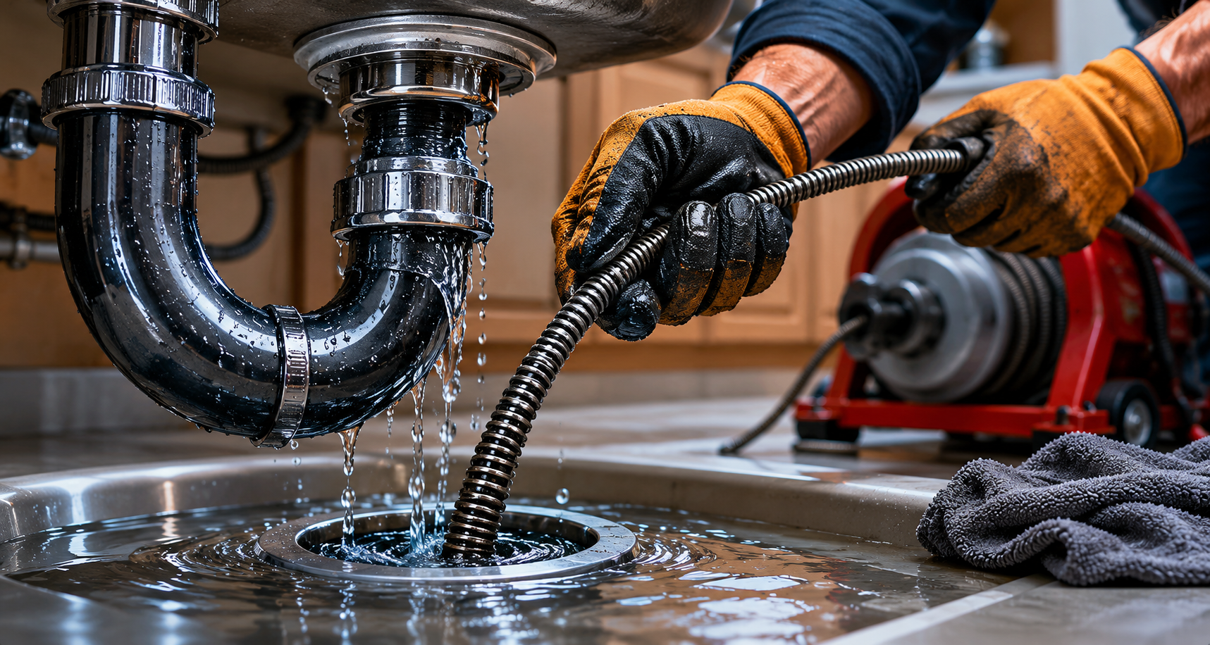 Professional drain cleaning service from Clark Plumbing
